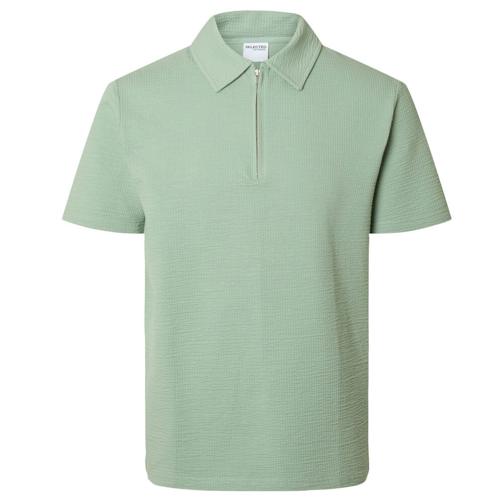 SELECTED HOMME Seersucker Polo Shirt